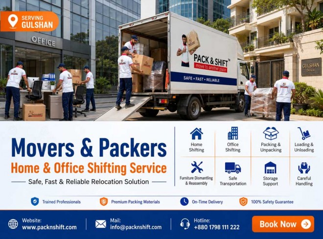 office shifting service in gulshan